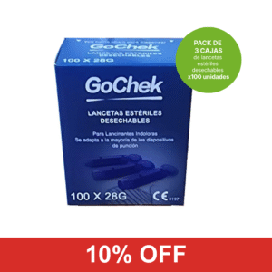 Pack de 3 cajas de lancetas estériles desechables x100 unidades con 10% de descuento!