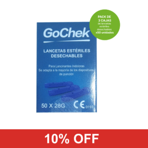 Pack de 3 cajas de lancetas estériles desechables x50 unidades con 10% de descuento!